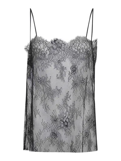 Alberta Ferretti Top By  Made Of  Lace In Black