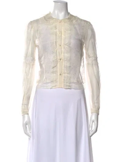 Pre-owned Alberta Ferretti Top In White