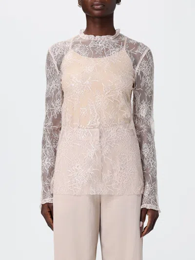 Alberta Ferretti Top  Woman Color Blush Pink In Animal Print