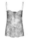 Alberta Ferretti Sleeveless Lace Top In Black