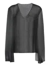 Alberta Ferretti Tops In Gray