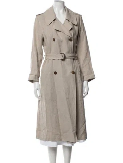 Pre-owned Alberta Ferretti Trench Coat In Neutrals