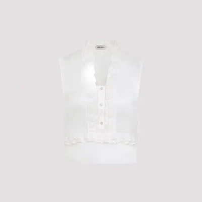 Alberta Ferretti Triple Light Knit Top In White