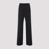 Alberta Ferretti High-waisted Straight-leg Trousers With Pressed Crease In Gray