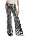 Alberta Ferretti Trousers Argent In Black
