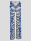 Alberta Ferretti Striped Wide-leg Trousers