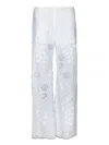 Alberta Ferretti White Sangallo Trousers