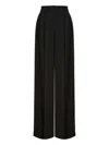 Alberta Ferretti Alberta Ferreti Cady Stretch Wide Leg Trousers In Black
