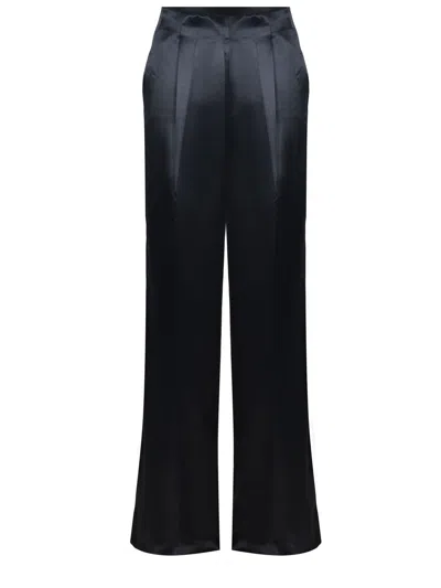 Alberta Ferretti Pants Made Of Satin. In Black
