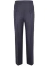 Alberta Ferretti Tailored Trousers With Front Pleats And Pockets In Blue
