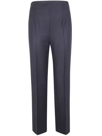 Alberta Ferretti Tailored Trousers With Front Pleats And Pockets In Blue