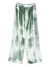 Alberta Ferretti Wide-leg Trousers In Shiny Viscose In White