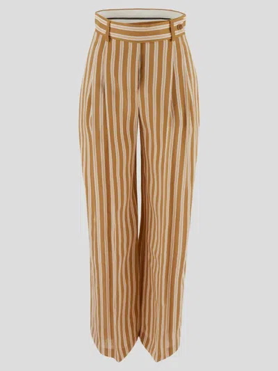 Alberta Ferretti Trousers Woman In Brown