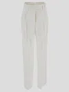 Shop Alberta Ferretti Trousers In White