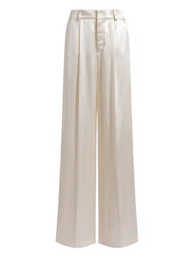 Alberta Ferretti Satin Wide-leg Pants In Multi