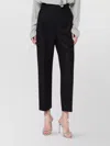Alberta Ferretti Trousers Wool Blend Ankle Length In Black