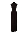 Alberta Ferretti Womens Black Draped Sleeveless Stretch-woven Maxi Dress In Black