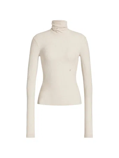 Alberta Ferretti Alberta Ferreti Nude Neutrals Triacetate Polyester Turtleneck In Multi