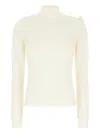 Alberta Ferretti Turtleneck Sweater In White