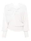 Alberta Ferretti Twist-front Sweater In White