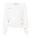 Alberta Ferretti Twist-front Sweater In White
