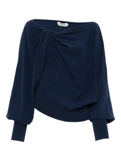 Alberta Ferretti Twisted Sweater In Blue