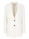 Alberta Ferretti Two-button Blazer In White