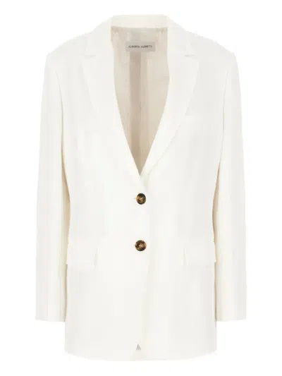 Alberta Ferretti Two-button Blazer In White