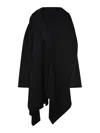 Alberta Ferretti V Cape Made Of A Wool And Cashmere In Black