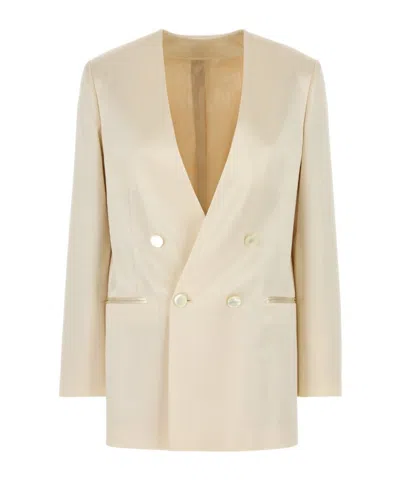 ALBERTA FERRETTI ALBERTA FERRETTI DOUBLE BREASTED SATIN BLAZER