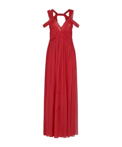 Alberta Ferretti Multi-strap Maxi Dress In Red