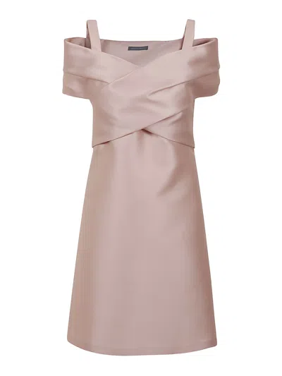 Alberta Ferretti V-neck Dress In Pink