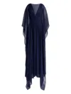 Alberta Ferretti V-neck Maxi Dress In Blue