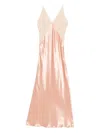 Alberta Ferretti V-neck Slip Dress In Pink