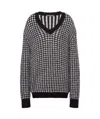 Alberta Ferretti Drop-shoulder Patterned-intarsia Jumper In Black