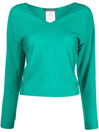 Alberta Ferretti V-neck Sweatshirt In Grün