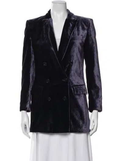 Pre-owned Alberta Ferretti Velvet Blazer In Blue