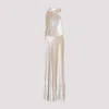 Alberta Ferretti One-shoulder Maxi Dress With Draped Sleeve In Pink