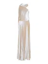 Alberta Ferretti One-shoulder Maxi Dress With Draped Sleeve In White