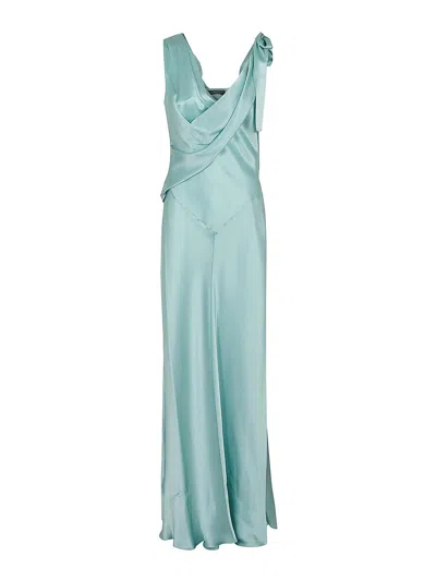 Alberta Ferretti Envers Dress In Light Blue