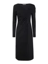 ALBERTA FERRETTI JERSEY MILANO STITCH MIDI DRESS