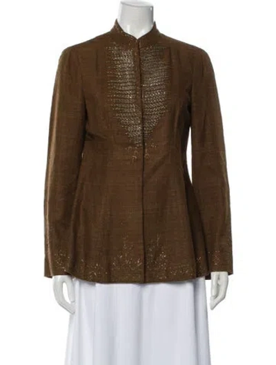 Pre-owned Alberta Ferretti Vintage 2000's Jacket In Brown
