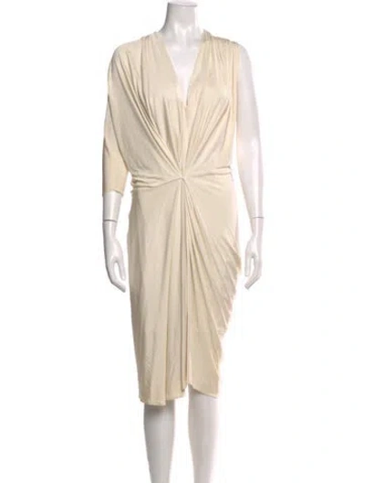 Pre-owned Alberta Ferretti Vintage Knee-length Dress In Neutral