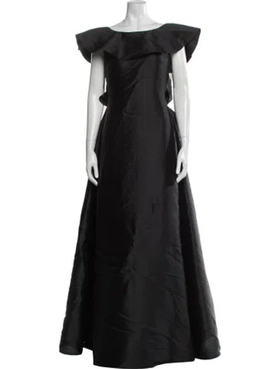 Pre-owned Alberta Ferretti Vintage Long Dress In Gray