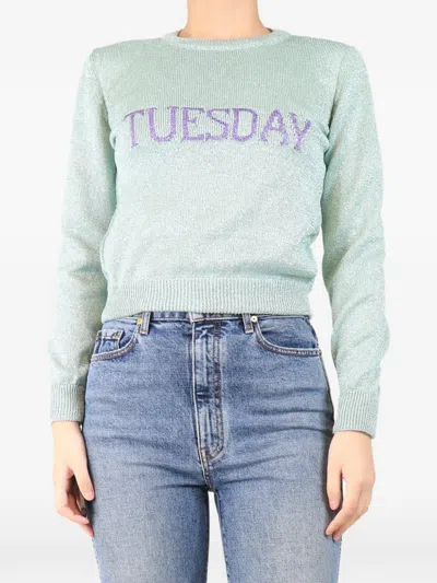Pre-owned Alberta Ferretti Vintage Tuesday Sweater In Green