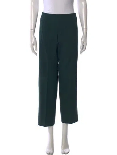 Pre-owned Alberta Ferretti Vintage Wide Leg Pants In Green