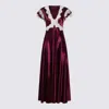 Alberta Ferretti Lace-detailed Dress In Red