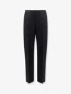 Alberta Ferretti Virgin Wool And Silk Trousers In Black