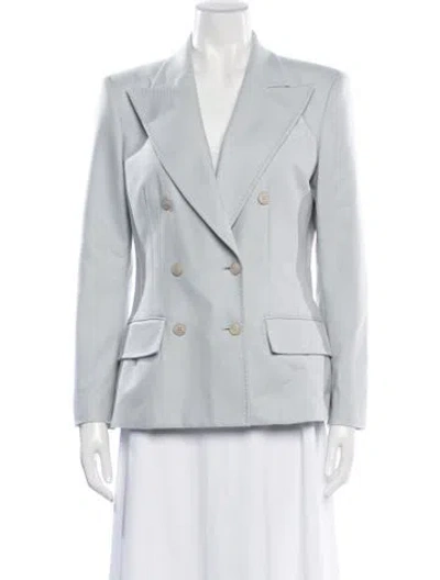 Pre-owned Alberta Ferretti Virgin Wool Blazer In Blue