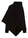 Alberta Ferretti Virgin-wool Blend Poncho In Black
